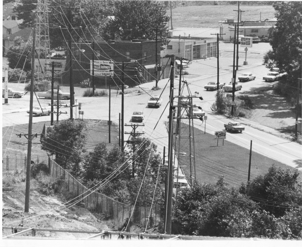 View of the East Cuyahoga Falls Avenue and Second Street intersection. See Swensons at the top right corner?