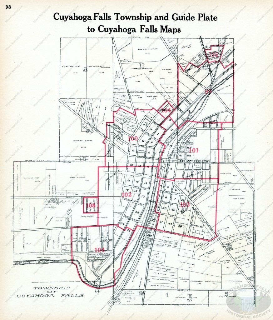 Index Map 1910 - Cuyahoga Falls Township
